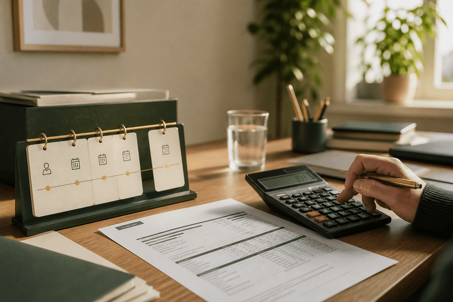 Busta paga, calendario di lavoro e calcolatrice per stimare il TFR netto alla data delle dimissioni