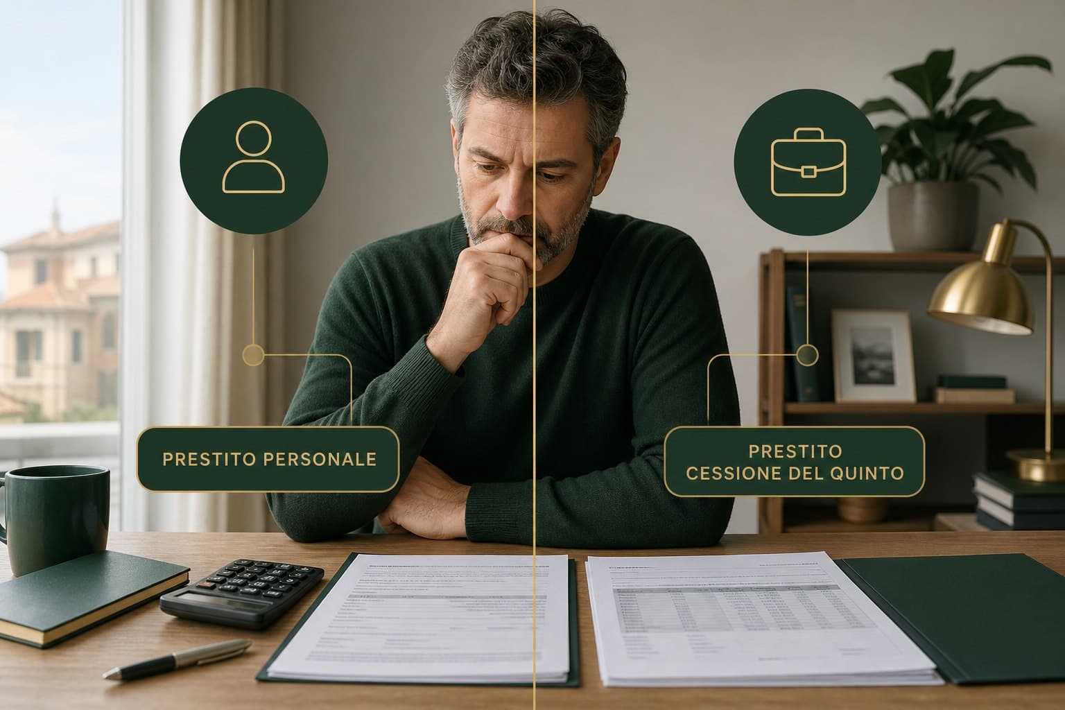 Lavoratore che confronta prestito personale e cessione del quinto
